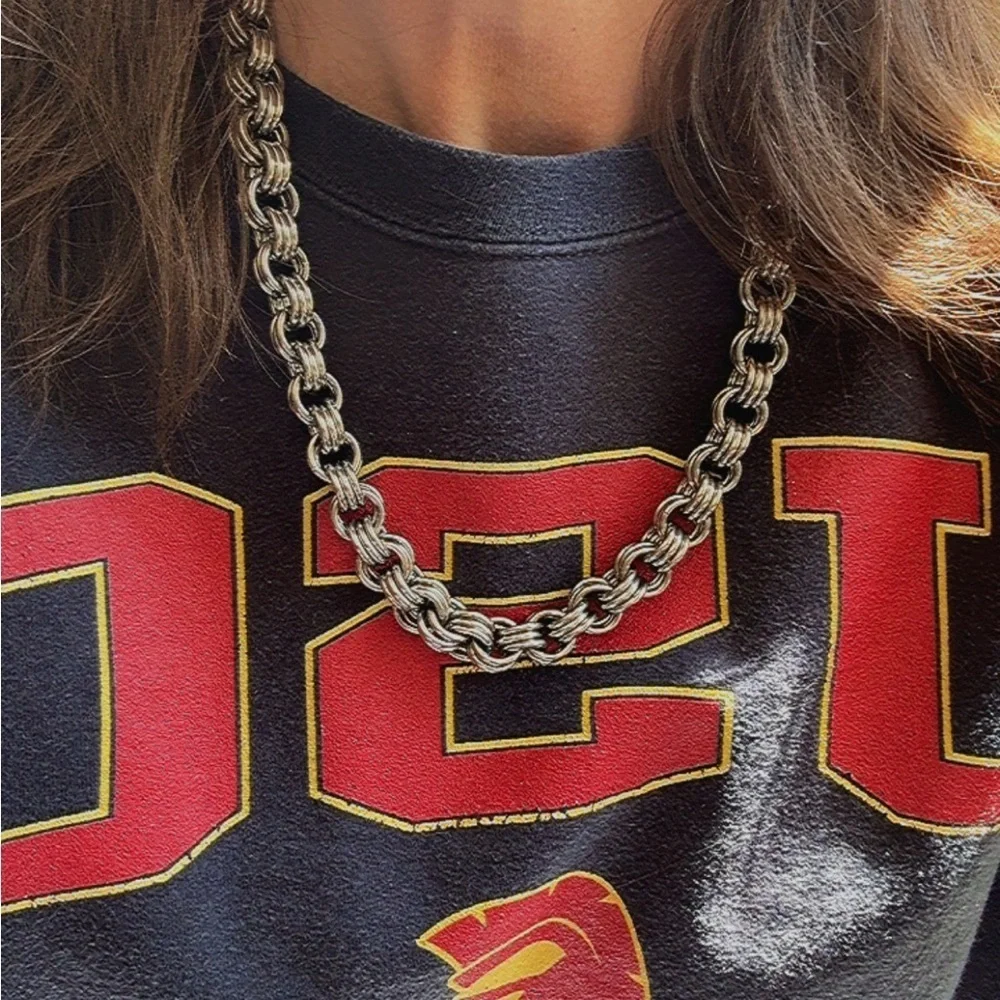 Chunky Stainless Steel Bold Rope Chain Jewelry